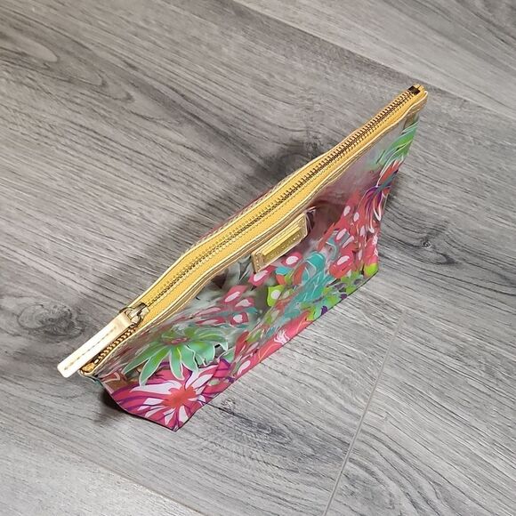 NWOT Simply Southern Clear Floral Travel Clutch Makeup Bag - Picture 4 of 7